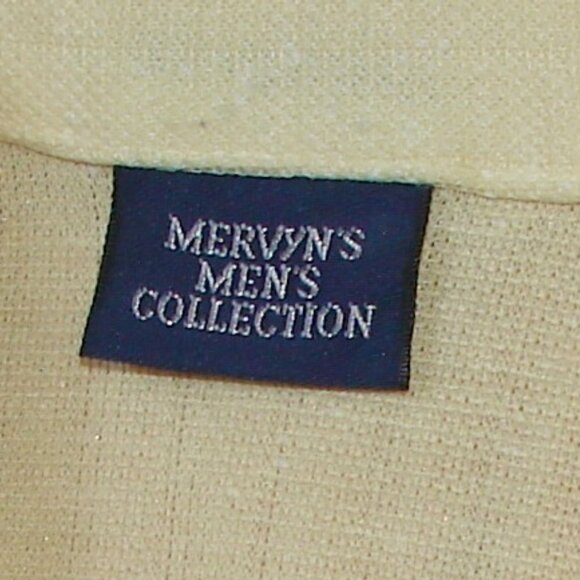 Vtg 1970's Mervyns Polo Shirt, XL, Yellow Collared Short Sleeve, Stripe, USA - Picture 4 of 7